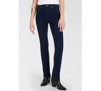 Gerade Jeans ARIZONA "Ultra-Stretch", Damen, Gr. 19, K + L Gr, blau (rinsed), Denim/Jeans, Obermaterial: 74% Baumwolle, 24% Polyester, 2% Elasthan, unifarben, Basic, gerade lang, Jeans, Used-Look-Wasc