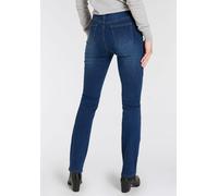 Gerade Jeans ARIZONA "Ultra-Stretch", Damen, Gr. 42, N-Gr, blau (dunkelblau use), Denim/Jeans, Obermaterial: 74% Baumwolle, 24% Polyester, 2% Elasthan, unifarben, Basic, gerade lang, Jeans, Used-Look-