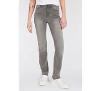 Gerade Jeans ARIZONA "Ultra-Stretch", Damen, Gr. 88, K + L Gr, grau (grau used), Denim/Jeans, Obermaterial: 74% Baumwolle, 24% Polyester, 2% Elasthan, unifarben, Basic, gerade lang, Jeans, Used-Look-W