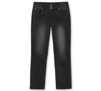 Bequeme Jeans SHEEGO, Damen, Gr. 48, Normalgrößen, blau (schwarz denim), 37% Viskose, 34% Baumwolle, 27% Polyester, 2% Elasthan, unifarben, lang, Jeans (43026819-48) schwarz denim
