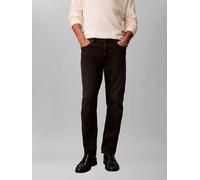 Gerade Jeans CALVIN KLEIN JEANS, Herren, Gr. 38, Länge 30, schwarz (avery schwarz stone), Denim/Jeans, Obermaterial: 98% Baumwolle, 2% Elasthan, unifarben, regular fit normal, Jeans, Regular fit mit T
