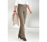 Gerade Jeans COSMA, Damen, Gr. 225, Extrakurzgrößen, grau (taupe), 76% Baumwolle, 22% Polyester, 2% Elasthan, unifarben, lang, Jeans (463190-225) taupe