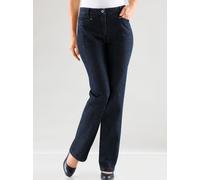 Gerade Jeans COSMA, Damen, Gr. 23, Kurzgrößen, blau (blau, stone, washed), 76% Baumwolle, 22% Polyester, 2% Elasthan, unifarben, lang, Jeans (167536-23) blau, stone, washed