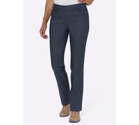 Gerade Jeans COSMA, Damen, Gr. 36, Normalgrößen, blau (blau, stone, washed), 76% Baumwolle, 22% Polyester, 2% Elasthan, unifarben, lang, Jeans (106294-36) blau, stone, washed