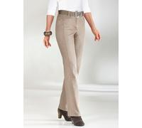 Gerade Jeans COSMA, Damen, Gr. 40, Normalgrößen, beige (berber), 76% Baumwolle, 22% Polyester, 2% Elasthan, unifarben, lang, Jeans (117017-40) berber