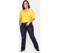 Stretch-Jeans SHEEGO, Damen, Gr. 84, Langgrößen, blau (dunkelblau denim), 98% Baumwolle, 2% Elasthan, Jeans (26299603-84) dunkelblau denim