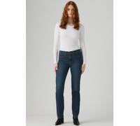 Gerade Jeans LEVI'S "314 Shaping Straight", Damen, Gr. 28, Länge 32, eternal indigo drk t, Denim/Jeans, Obermaterial: 80% Baumwolle, 19% Polyester, 1% Elasthan, gerade lang, Jeans, mit Stretch, Topsel