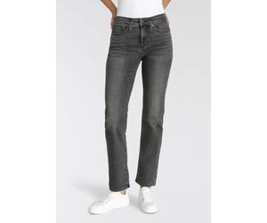 Gerade Jeans LEVI'S "314 Shaping Straight", Damen, Gr. 29, Länge 32, blau (river rock), Denim/Jeans, Obermaterial: 70% Baumwolle, 20% Polyester, 8% Viskose, 2% Elasthan, gerade lang, Jeans, mit Stretc