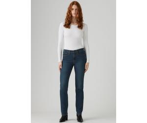 Gerade Jeans LEVI'S "314 Shaping Straight", Damen, Gr. 30, Länge 34, eternal indigo drk t, Denim/Jeans, Obermaterial: 80% Baumwolle, 19% Polyester, 1% Elasthan, gerade lang, Jeans, mit Stretch, Topsel