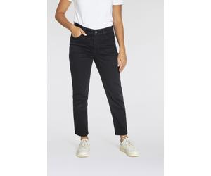 Gerade Jeans MAC "MELANIE dragon-fly", Damen, Gr. 36, Länge 30, schwarz (schwarz, schwarz), Denim/Jeans, Obermaterial: 98% Baumwolle, 2% Elasthan, figurbetont knöchellang, Jeans, Dekoratibe Nietendeta