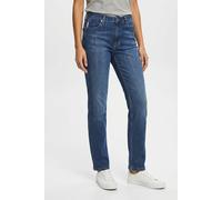 Gerade Jeans MARC O'POLO DENIM, Damen, Gr. 27, Länge 30, blau (dunkelblau), Denim/Jeans, Obermaterial: 94% Baumwolle, 4% Elastomultiester, 2% Elasthan, straight fit lang, Jeans, Model Olina straight a