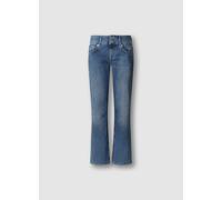 Gerade Jeans PEPE JEANS "STRAIGHT JEANS LW", Damen, Gr. 31, Länge 32, mid blau used, Denim/Jeans, Obermaterial: 84% Baumwolle, 15% Polyester, 1% Elasthan, straight fit lang, Jeans (84842840-31) mid bl