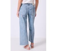 Gerade Jeans STREET ONE STUDIO, Damen, Gr. 33, Länge 28, blau (light blau wash), Jeans, 85% Baumwolle, 9% Polyester, 4% Elastomultiester, 2% Elasthan, unifarben, lang, Jeans, aus Baumwolle mit Stretch