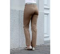 Gerade Jeans COSMA, Damen, Gr. 225, Extrakurzgrößen, grau (taupe), 76% Baumwolle, 22% Polyester, 2% Elasthan, unifarben, lang, Jeans (463190-225) taupe