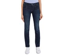 Gerade Jeans TOM TAILOR "Alexa Straight", Damen, Gr. 31, Länge 30, blau (schwarz stone washed), Denim/Jeans, Obermaterial: 69% Baumwolle, 20% Polyester, 9% Viskose, 2% Elasthan, bequem lang, Jeans, mi