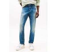 Gerade Jeans TOMMY JEANS "Scanton Slim", Damen, Gr. 38, Länge 34, blau (denim mid blau grau), Denim/Jeans, Obermaterial: 92% Baumwolle, 6% Polyester, 2% Elasthan, slim fit lang, Jeans, Mit Markenlabel