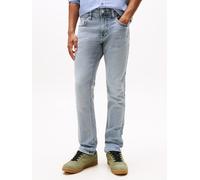 Gerade Jeans TOMMY JEANS "Scanton Slim", Herren, Gr. 36, Länge 32, grau (denim grau), Denim/Jeans, Obermaterial: 92% Baumwolle, 6% Polyester, 2% Elasthan, slim fit lang, Jeans, Mit Markenlabel aus Led