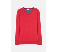 Gerader Schnitt (Normal-Fit) Pullover Druck Rot M (01.299540-0048-M)