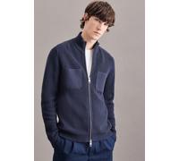 Gerader Schnitt (Normal-Fit) Strick-Jacke Uni Blau 3XL (01.251240-0019-3XL)