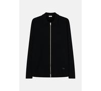 Gerader Schnitt (Normal-Fit) Strick-Jacke Uni Schwarz M (01.251620-0039-M)