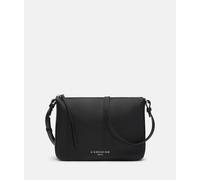 Geräumige Crossbody-Bag aus weichem Schafsleder schwarz
