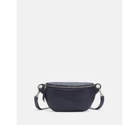 Geräumige Gürteltasche aus Schafsleder blau