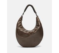 Geräumige Hobo-Bag aus gewachstem Leder braun