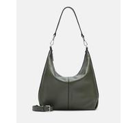 Geräumige Hobo-Bag aus Leder olive
