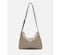 Geräumige Hobo-Bag aus Nappaleder beige