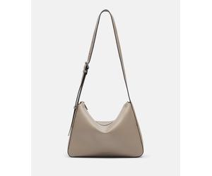 Geräumige Hobo-Bag aus Nappaleder beige