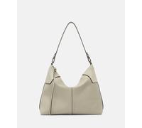 Geräumige Hobo-Bag aus Rindsleder beige