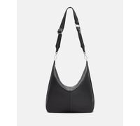Geräumige Hobo-Bag aus Rindsleder schwarz