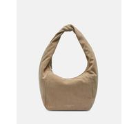 Geräumige Moon-Bag aus Denim braun