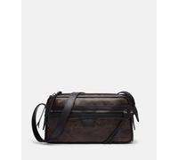 Geräumige Schultertasche aus Kunstleder braun