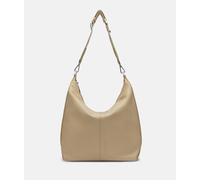 Geräumige Schultertasche aus Rindsleder beige