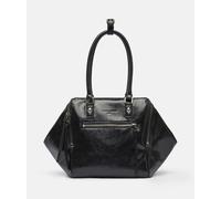 Geräumige Tasche mit glossy Finish schwarz