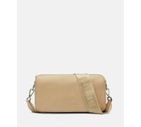 Geräumige Umhängetasche aus Schafsleder beige