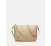 Geräumige Umhängetasche aus weichem Schafsleder beige