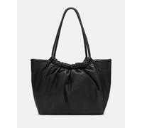 Geräumiger Shopper aus Schafsleder schwarz