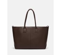 Geräumiger Shopper aus weichem Leder braun