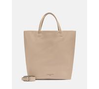 Geräumiger Shopper aus weichem Schafsleder beige