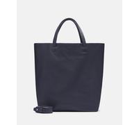 Geräumiger Shopper aus weichem Schafsleder blau