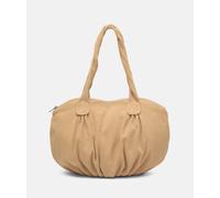 Geräumiger Shopper aus weichem Veloursleder braun