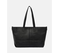 Geräumiger Shopper aus Ziegenleder schwarz