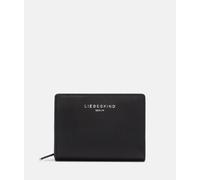 Geräumiges Portemonnaie aus Leder schwarz
