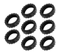 Geräuschreduzierende Silikon-Radabdeckungen, 8 Stück, Universal-Koffer-Rollenschutz, Schwarz, Bohemian-Stil