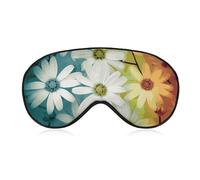 Gerahmte Schlafmaske mit Gänseblümchen für Damen und Herren, Seitenschläfer-Augenabdeckung mit verstellbarem Riemen, weich, atmungsaktiv, Verdunkelungsmaske, rutschfest, tiefer Schlaf, Reisezubehör
