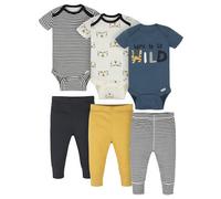 Gerber Onesies Babyhosen, Unisex, 0-12 Monate, 3-teiliges Set zum Kombinieren
