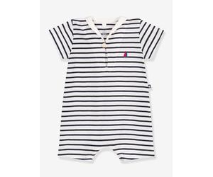 Geringelter Baby Kurzoverall PETIT BATEAU aus Baumwolle blau Gr. 56