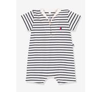 Petit Bateau Unisex Baby Combicourt A0cg2, Weiß/Blau, 3 Monate